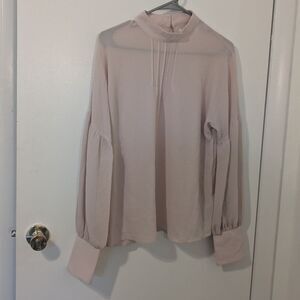 Avec Les Filles Pink Sheer Blouse Size Small